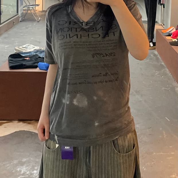 COMME CA MEN 빈티지 그래픽 반팔 H2803