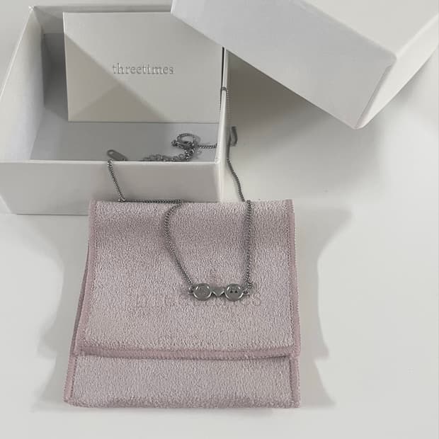 쓰리타임즈 러브 버튼 목걸이 love button necklace