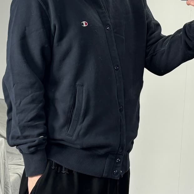 챔피온 리버스 위브 스냅 자켓 