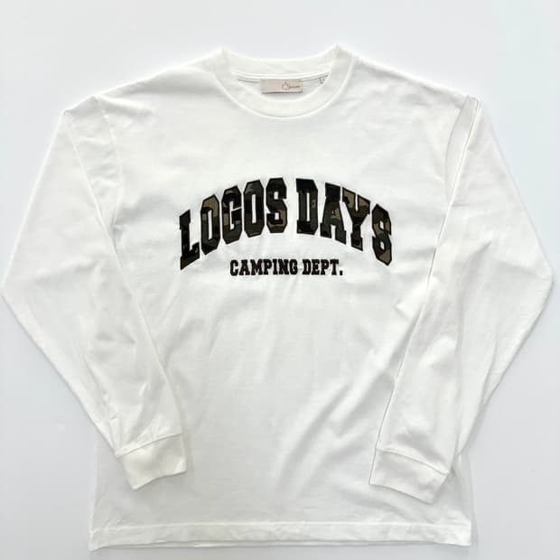 Logos 자수 밀리터리 티셔츠