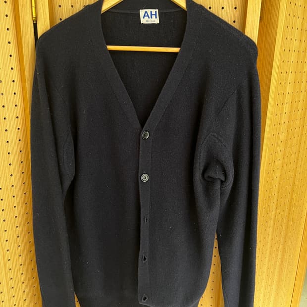 ABAHOUSE 울 혼방 가디건 네이비