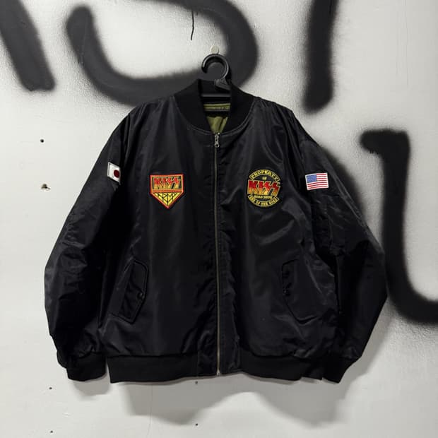 Kiss 2016 일본 투어 리버시블 멀티 프린팅 ma-1 봄버 자켓