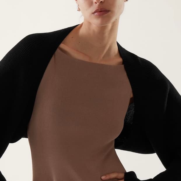 코스 니티드 메리노 울 하이브리드 가디건