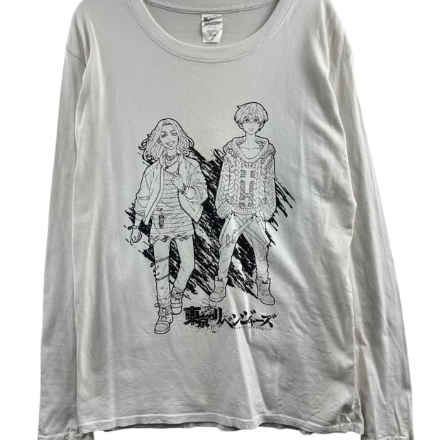 도쿄리벤져스 화이트 프린팅 롱슬리브1287