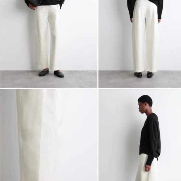 (새상품) cos 코스 코튼 배럴팬츠 화이트