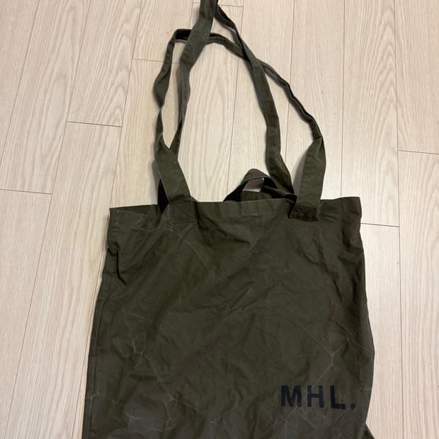 MHL 왁스 캔버스 토트백