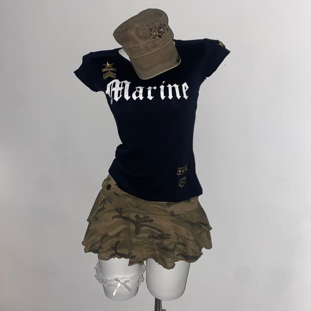 MICHEL KLEIN y2k Marine T-shirt