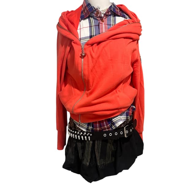 비비안웨스트우드 orb 지퍼 드레이핑  후드집업