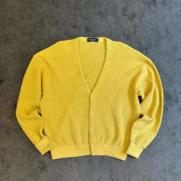 Yves Saint Laurent 옐로우 가디건 100