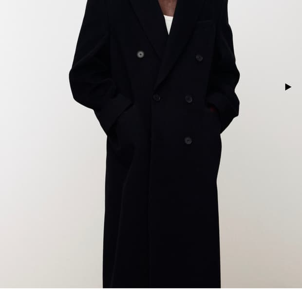 [토니웩] 25FW 더블 브레스티드 코트, 블랙, M size