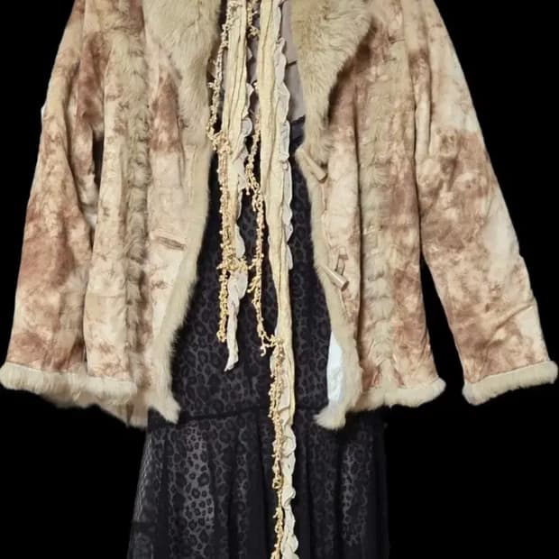 빈티지 페미닌 모리 호피 레이어드 세트 보헴서 쓰리타임즈 스컬프터 플노팔