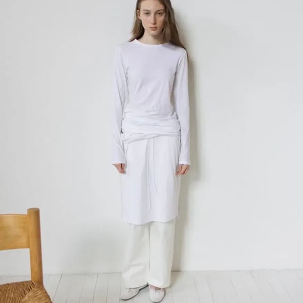 리포스 Cotton Jersey Midi Skirt