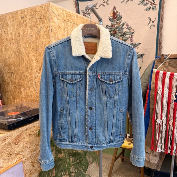 리바이스 양털 데님 자켓 S