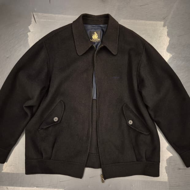 90s LANVIN 앙고라 울 블루종