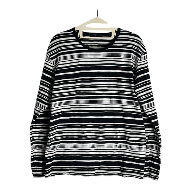 [Burberry] 버버리 블랙라벨 스트라이프 보더 롱슬리브