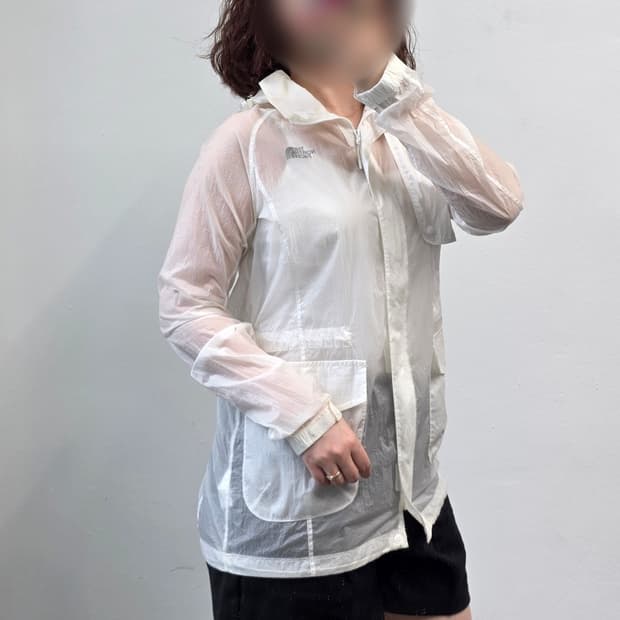 [프립]노스페이스 화이트라벨 시스루 바람막이