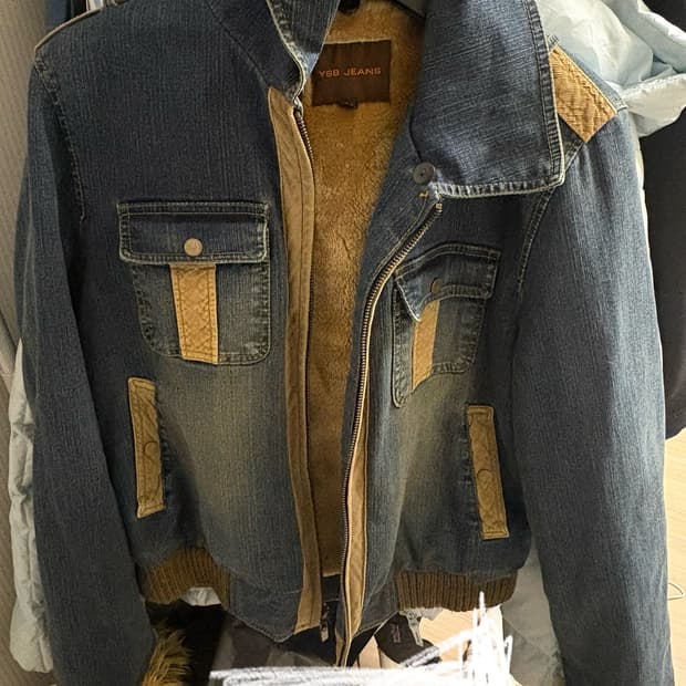 빈티지 데님 누빔 자켓 90