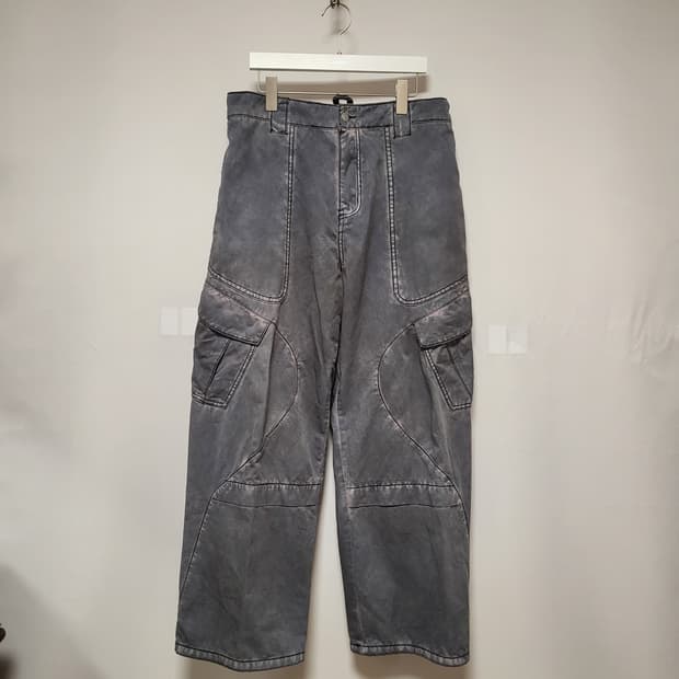 XTONZ 뒷밴딩 워싱 면카고팬츠