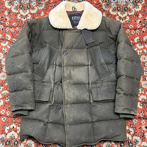 [M] 에스파이 왁스 코튼 덕다운 패딩 자켓