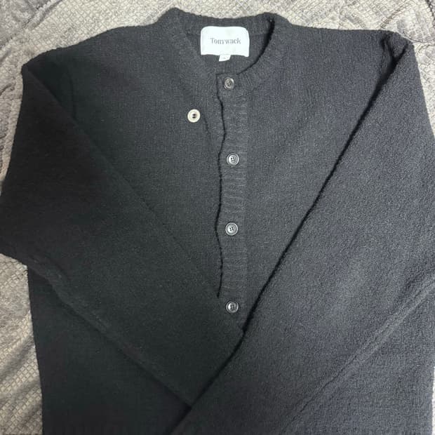 토니웩 알파카 가디건 블랙 XL