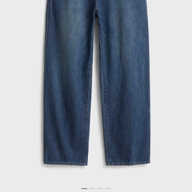 포터리 원워시드 와이드 데님 딥 블루 0사이즈