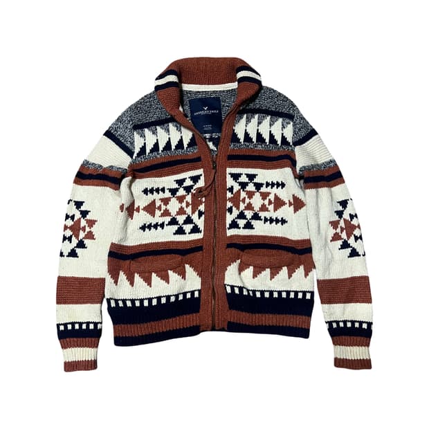 American Eagle 나바호 에스닉 패턴 코위찬 가디건