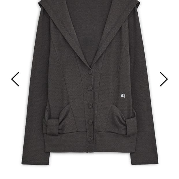 허그유어스킨 hugyourskin Hooded ribbon cardiga