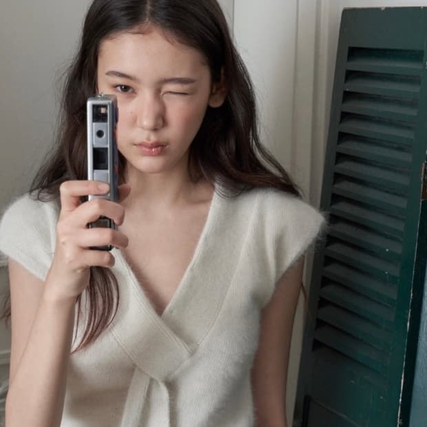 [구해요] 르베인 Angora Tie Knit (Ivory) S사이즈