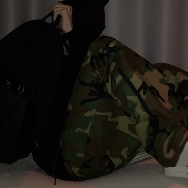 카모 방한 팬츠