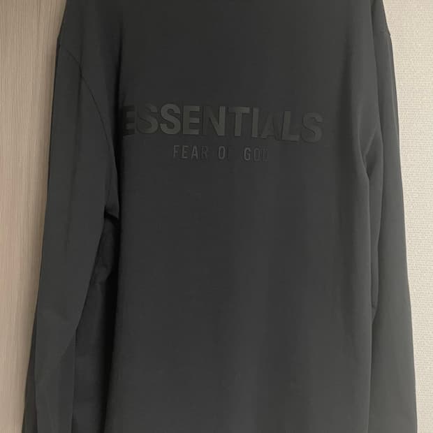 에센셜 롱슬리브 티셔츠 블랙 - 21SS