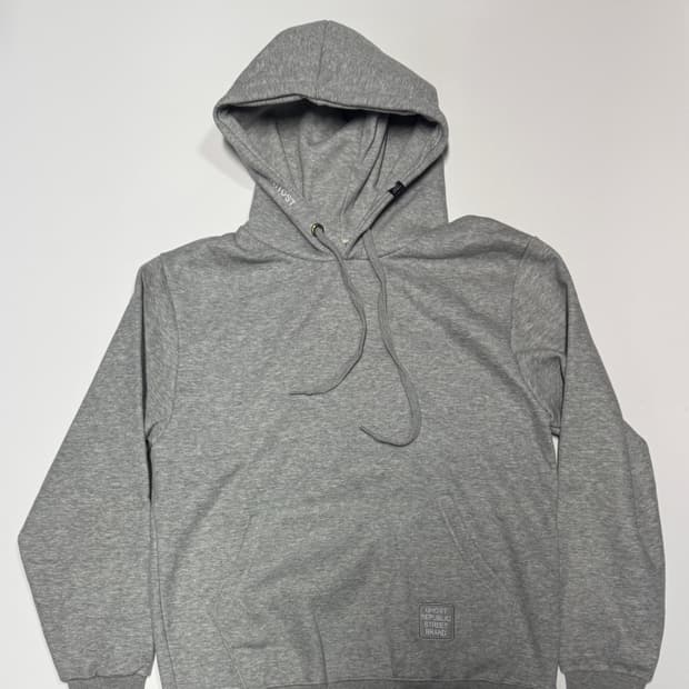 고스트리퍼블릭 미니멀 기모 후드티 L