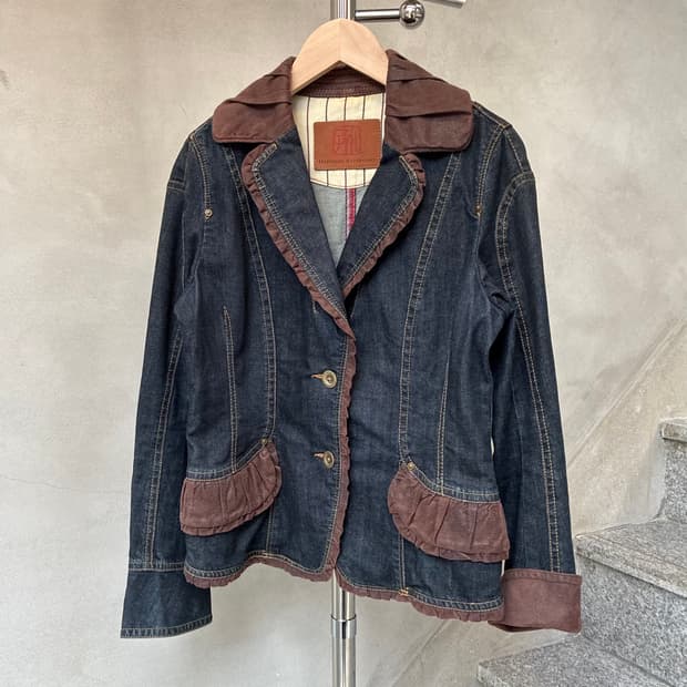 히로코 코시노 프릴 데님 자켓