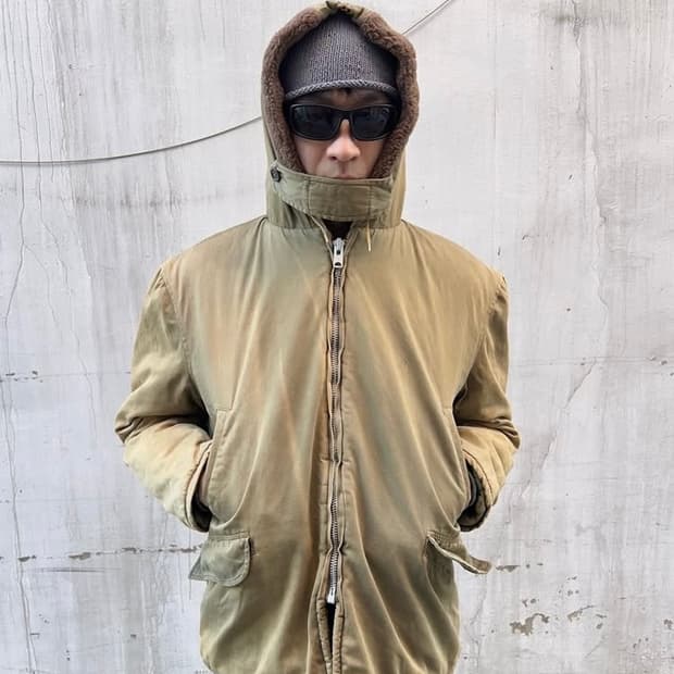 70s 선페이드 밀리터리 파카