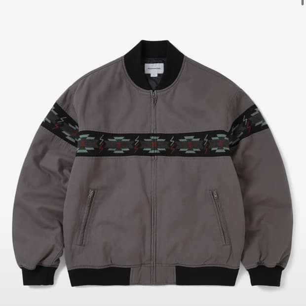 L사이즈 디스이즈네버댓 라인 봄버 차콜