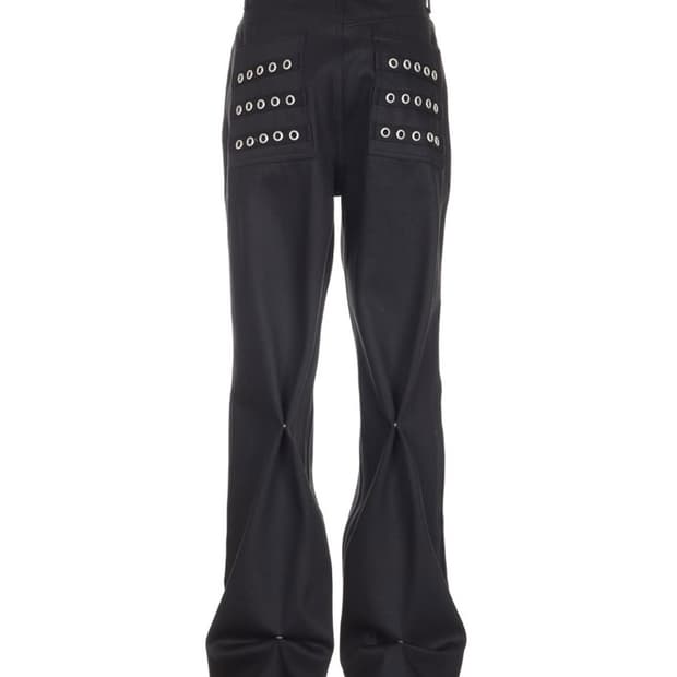 Eyelet Button Black Jeans