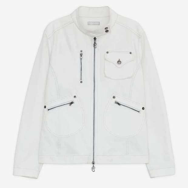 허그유어스킨 라이더 코튼 자켓 오프화이트