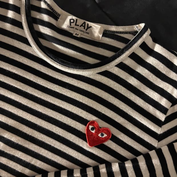 꼼데가르송 스트라이프 롱슬리브