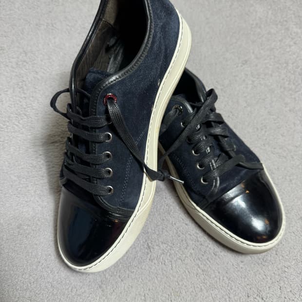 6 랑방 벨루어 네이비/블랙 스니커즈 260-265 