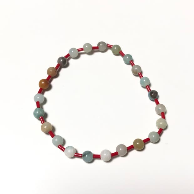 원석 막대 비즈팔찌