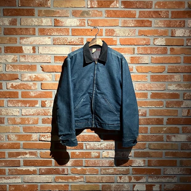 70s USA 빈티지 랭글러 빅벤 데님 워크 자켓