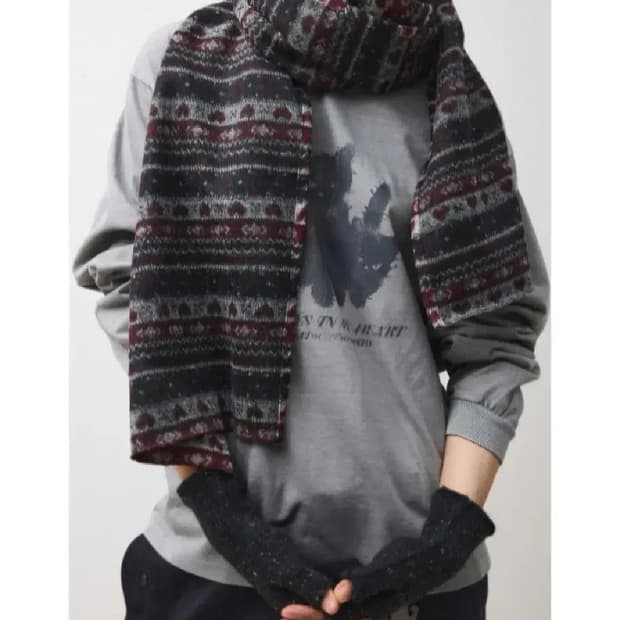 해칭룸 heart 울 머플러