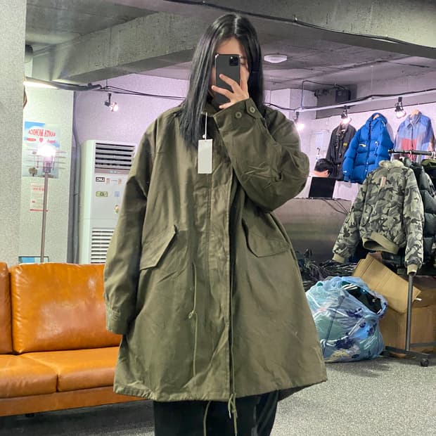 빈티지 카키 피시테일 M65 자켓 B3496