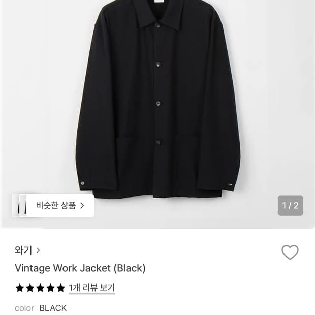 Vintage Work Jacket (Black) 3size