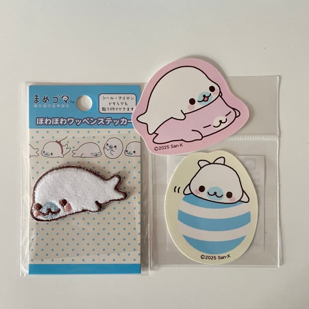 산엑스 마메고마 스티커 와펜 세트