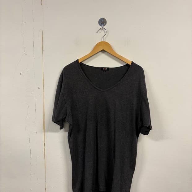XL) JPN 브이넥 그레이 티 T393