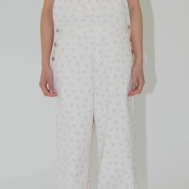 OWN MOOD 온무드 빈티지 플로랄 오버롤