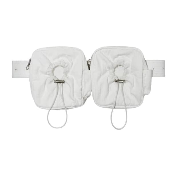 수집미학 벨트백 gathering belted dual bag white
