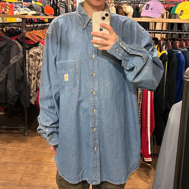 [HI] 칼하트 긴팔 데님 셔츠 블루