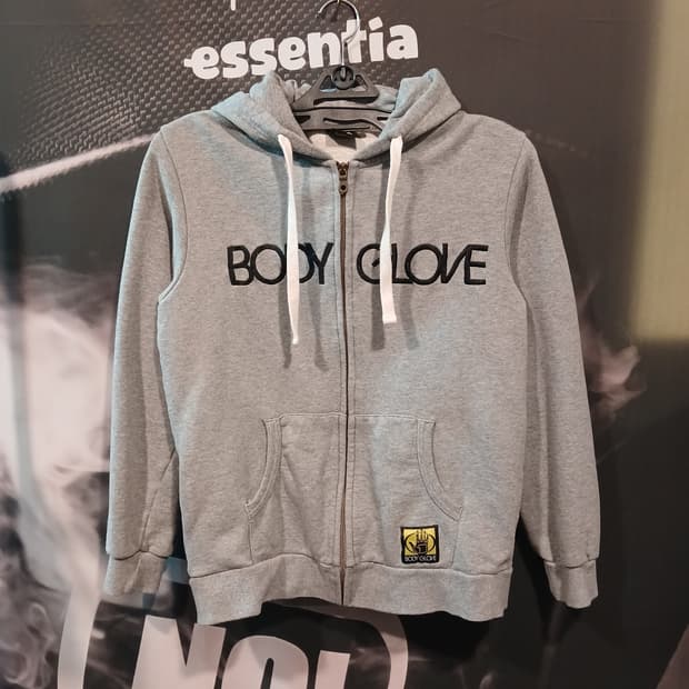 바디글러브 일본판 후드집업 그레이