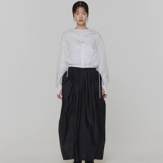 아모멘토 LAYERED SHIRRING SKIRT 스커트